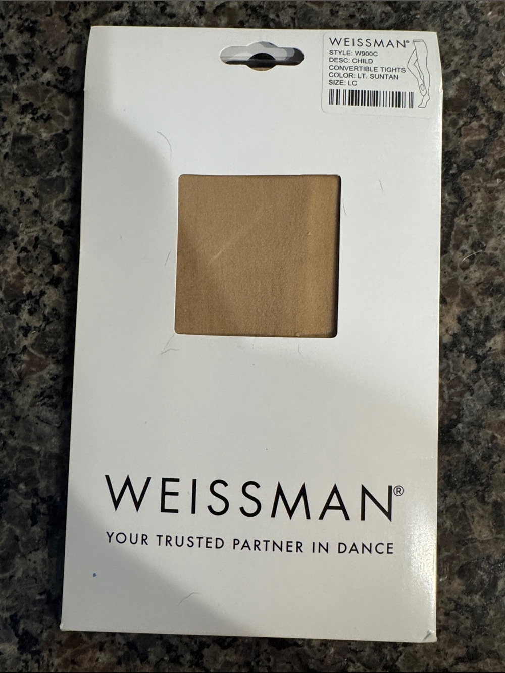 Weissman Lt. Suntan Convertible Dance Tights LC